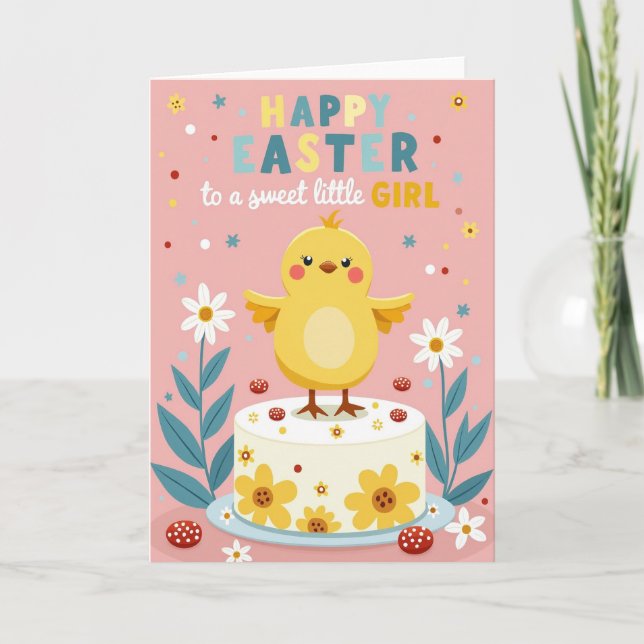 Tarjeta de Pascua de Pollito Dulce (Anverso)
