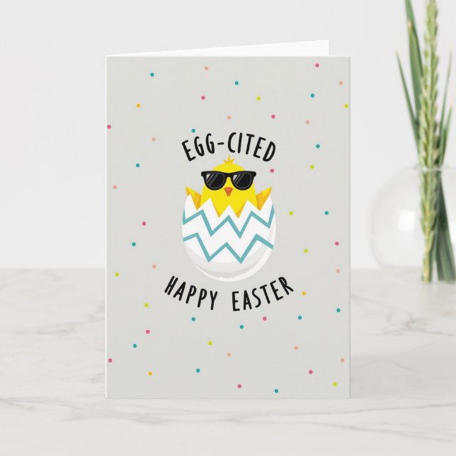 Tarjeta de Pascua de Pollito Lindo (Anverso)