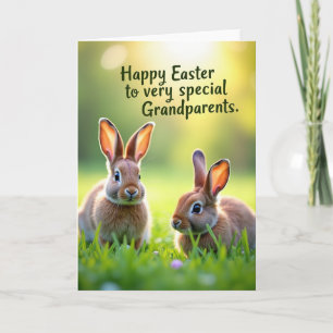 Tarjeta de Pascua de Pradera de Conejito