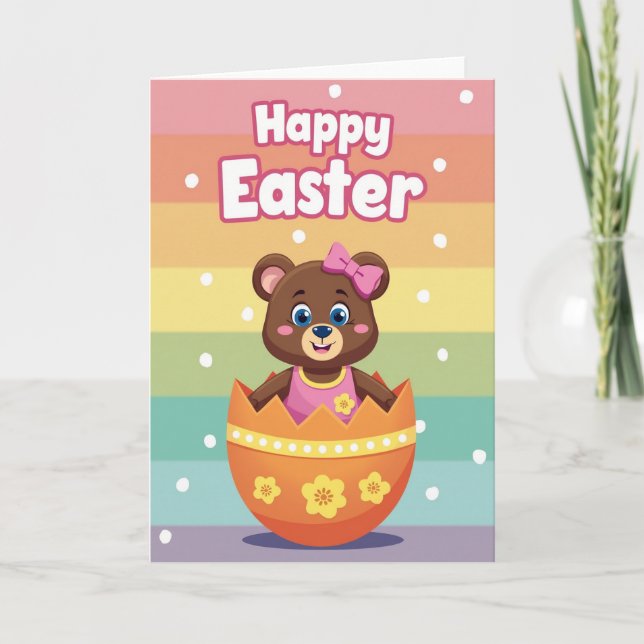 Tarjeta de Pascua de Raya de Arcoíris (Anverso)