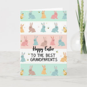 Tarjeta de Pascua de Rayas de Conejo