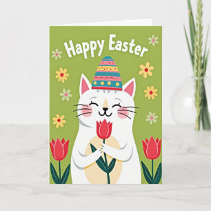 Tarjeta de Pascua de Sombrero de Rayas