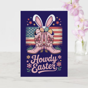 Tarjeta de Pascua de Texas con bandera de Texas y