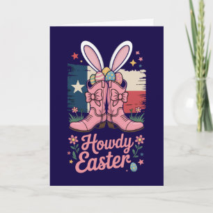 Tarjeta de Pascua de Texas con bandera de Texas y