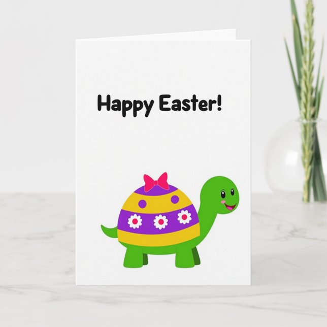 Tarjeta de Pascua de Tortuga con Lunares (Anverso)