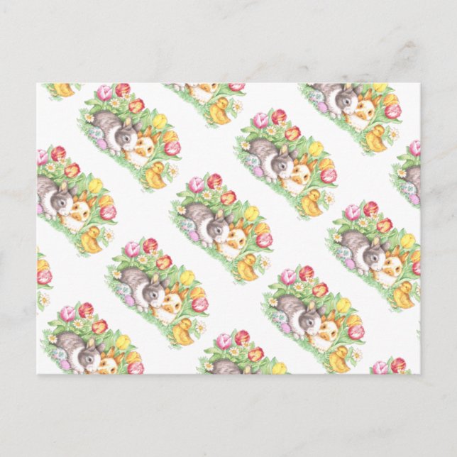 Tarjeta de Pascua de vacaciones de primavera (Anverso)