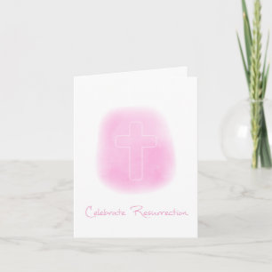 Tarjeta de Pascua de Verso de Cruz de Resurrección