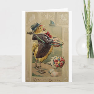 Tarjeta de pascua del alemán del Victorian -