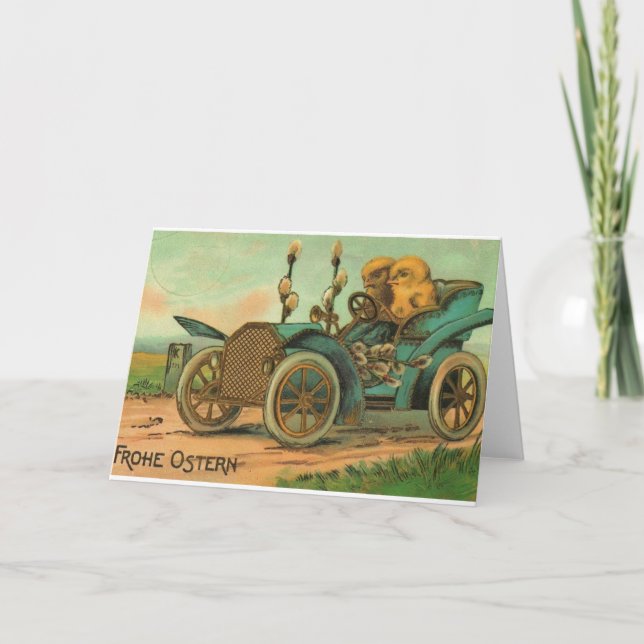 Tarjeta de pascua del alemán del vintage (Anverso)