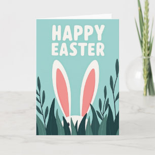 Tarjeta de Pascua del Conejo de Peek A Boo