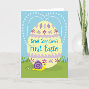 Tarjeta de Pascua del nieto con diamantes