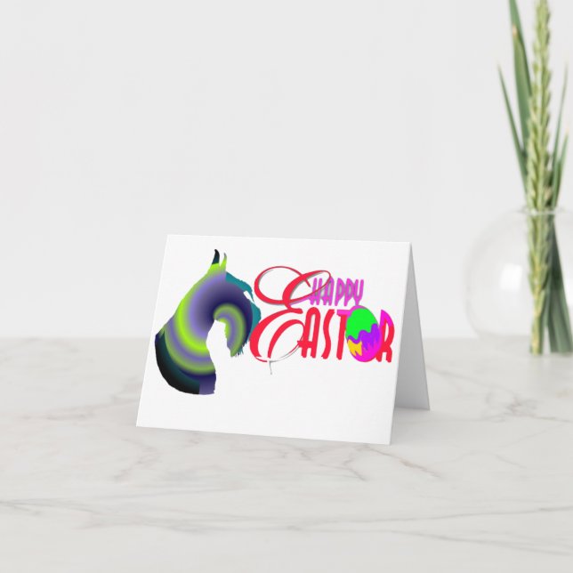 Tarjeta de pascua del Schnauzer (Anverso)