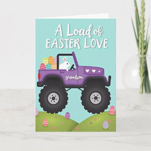 Tarjeta de Pascua del Vehículo del Nieto
