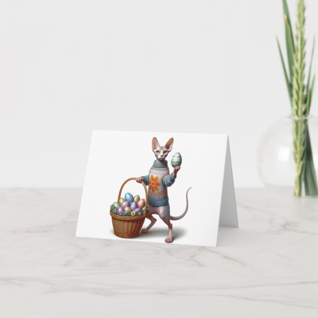 Tarjeta de Pascua descargable de Sphynx (Anverso)