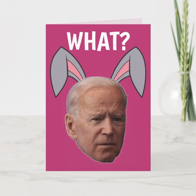 TARJETA DE PASCUA DIVERTIDA DE JOE BIDEN (Anverso)