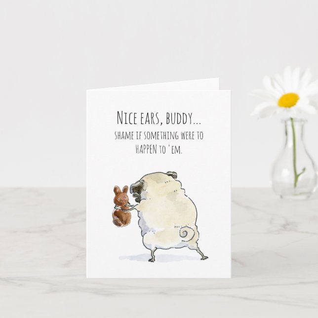 Tarjeta de pascua divertida de Nice Ears (Planta pequeña)