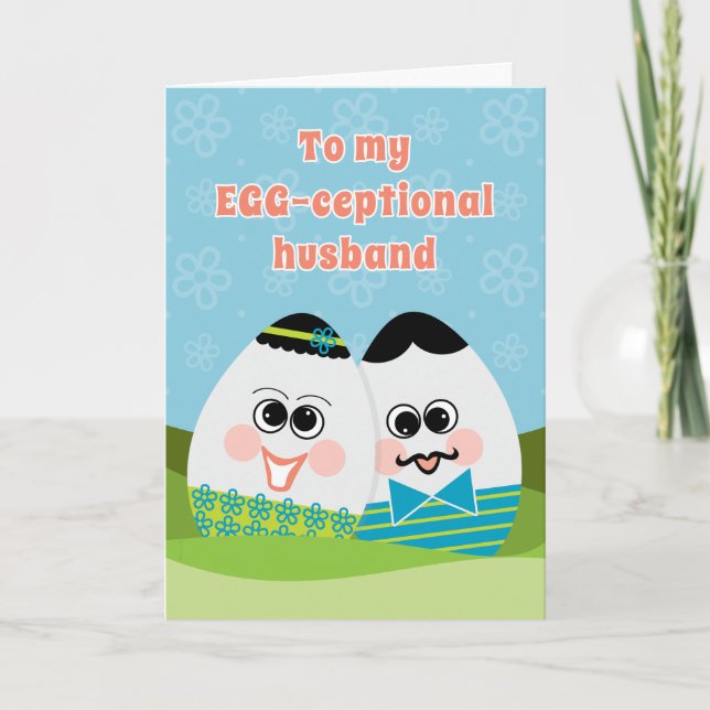 Tarjeta de pascua divertida para los huevos tontos (Anverso)