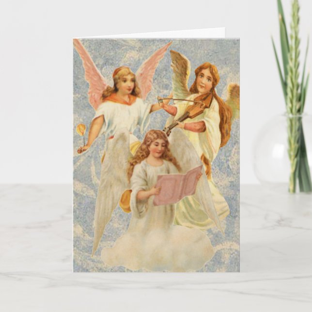Tarjeta de pascua divina de los ángeles (Anverso)