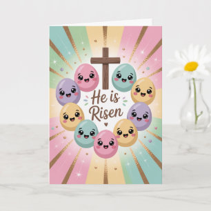 Tarjeta de Pascua Él ha Resucitado - Saludo de Fe