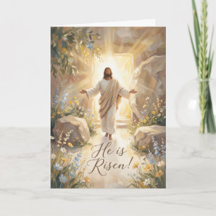 Tarjeta de Pascua Es Él Resucitado Glorioso