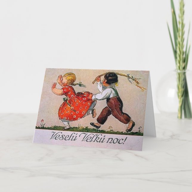 Tarjeta de Pascua Eslovaca/Checa (Anverso)