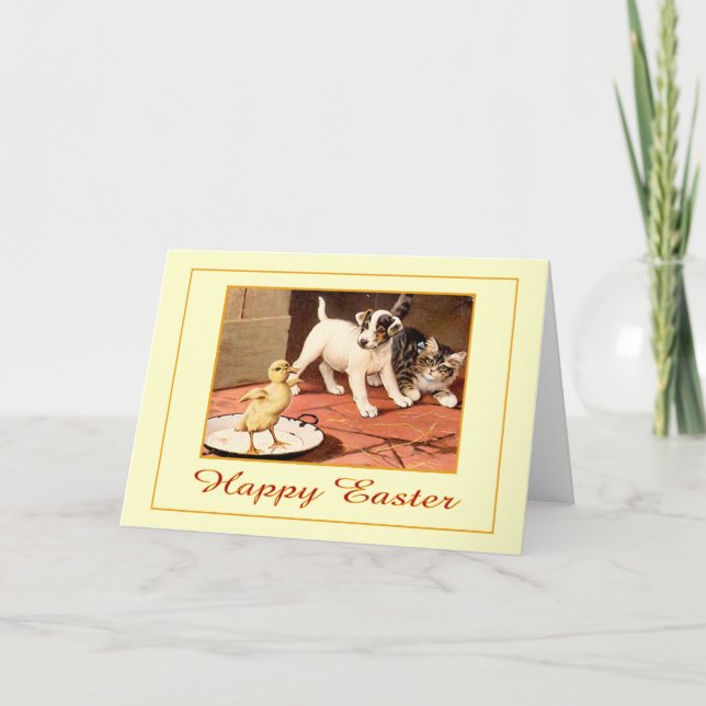 Tarjeta de pascua feliz (Anverso)