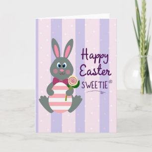 Tarjeta de Pascua Feliz Conejito Cariño