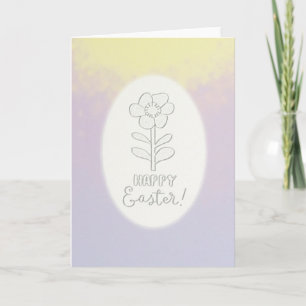Tarjeta de Pascua Feliz de Flor Pastel