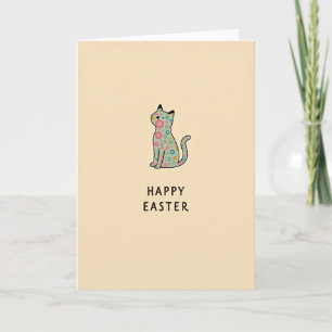 Tarjeta de Pascua Feliz de Gato Pastel