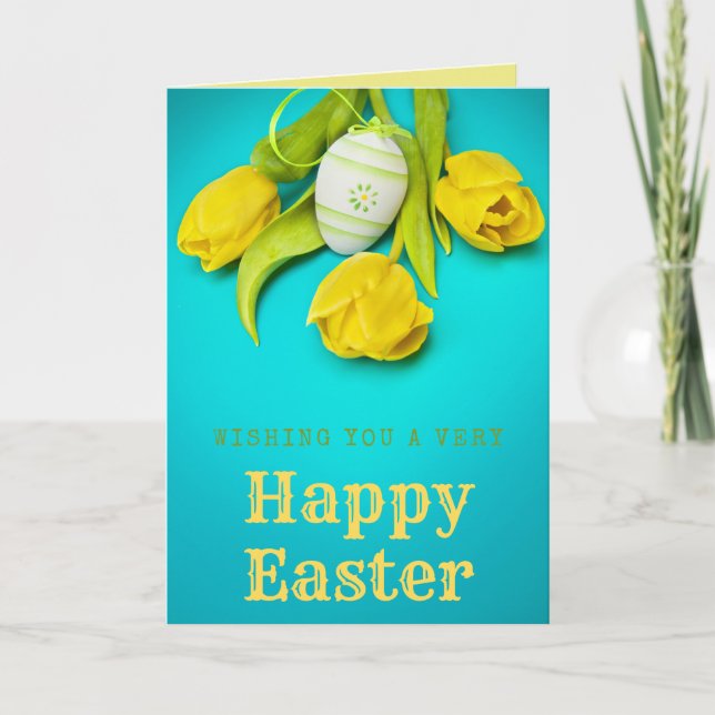 Tarjeta de Pascua Feliz de las Flores Primavera (Anverso)
