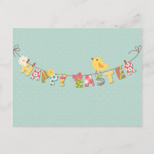 Tarjeta de pascua feliz linda
