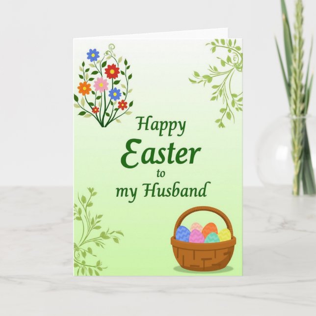Tarjeta de Pascua Feliz para Esposo (Anverso)