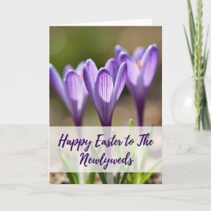 Tarjeta de Pascua Flor de Floración Púrpura
