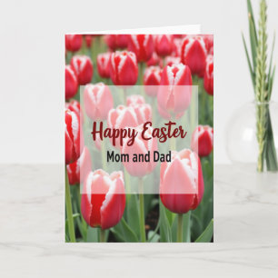 Tarjeta de Pascua Floral Carmesí