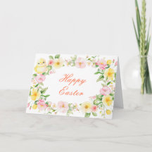 Tarjeta de Pascua Floral de Chick Spring