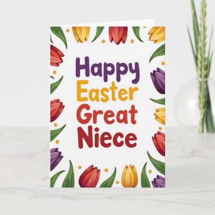 Tarjeta de Pascua Floral para Prima Segunda