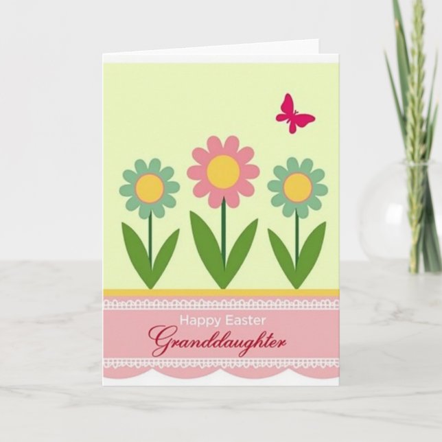 Tarjeta de Pascua Floral Pastel (Anverso)