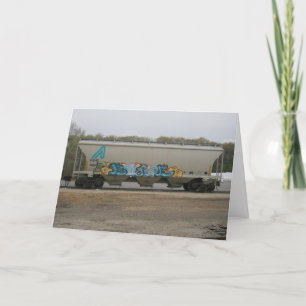 Tarjeta de Pascua "HAPPPY EASTER Boxcar"