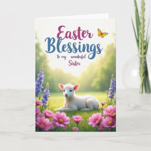 Tarjeta de Pascua Hermana Primavera con Bendicione