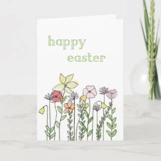 Tarjeta de Pascua - ilustracion floral