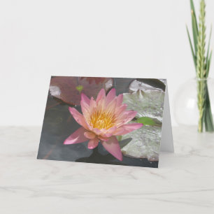 Tarjeta de Pascua "Lirio de Agua Rosa y Amarillo"