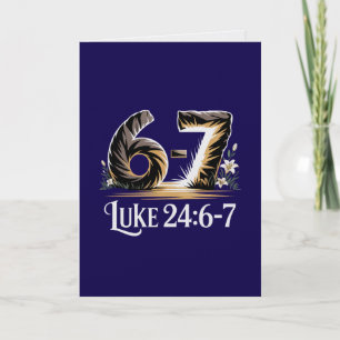 Tarjeta de Pascua Lucas 24 6-7 Él Ha Resucitado Es