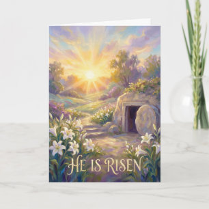 Tarjeta de Pascua Mañana Tranquila en el Sepulcro 