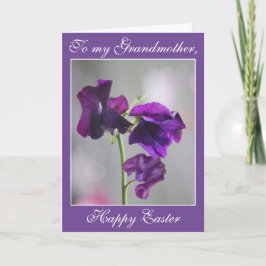 Tarjeta de Pascua Morada Sweet Pea Flowers