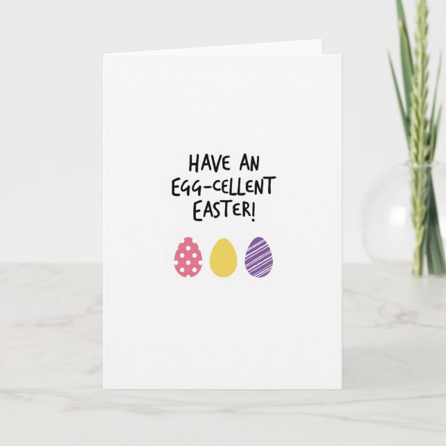 Tarjeta de Pascua Ovoide de Lunares (Anverso)