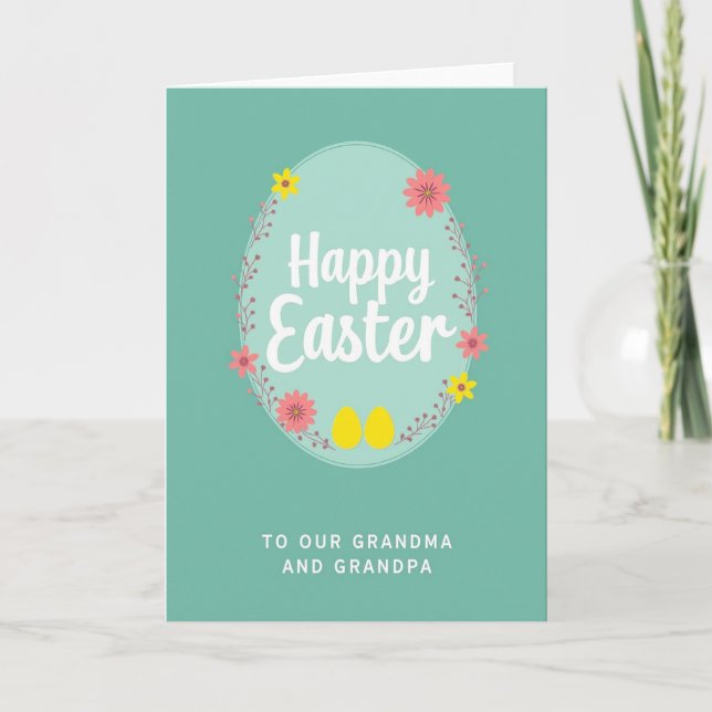Tarjeta de Pascua para Abuela y Abuelo (Anverso)
