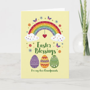 Tarjeta de Pascua para Abuelos Arcoíris