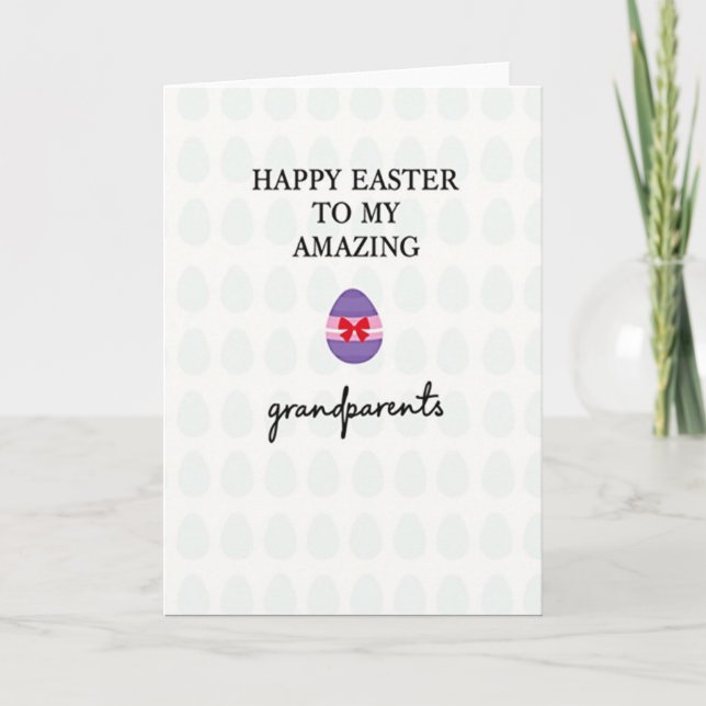Tarjeta de Pascua para Abuelos Increíbles (Anverso)