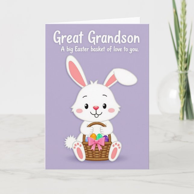 Tarjeta de Pascua para Bisnieto (Anverso)