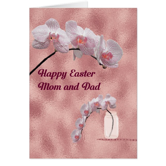Tarjeta de Pascua para el diseño de orquídeas para (Frente)